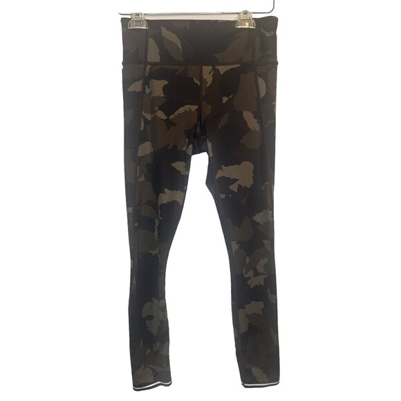 ATHLETA WOMEN’S GREEN CAMOUFLAGE 7/8 LEGGING SIZE XS W/Pocket Stretch Gym - Picture 1 of 11